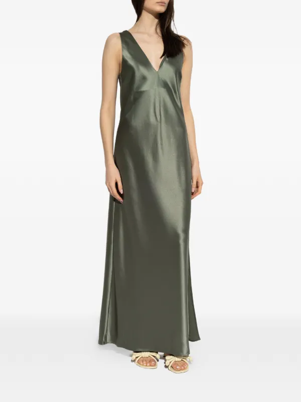 by malene birger green dress - Levita satin maxi newarrivals