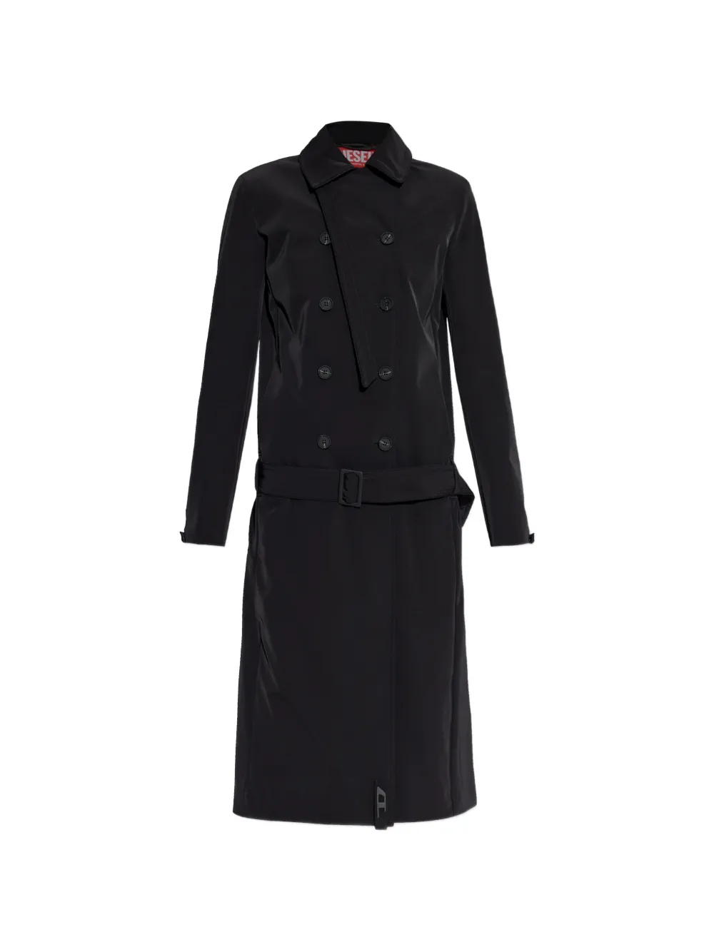 Diesel G-Ale double-breasted belted coat - Nero