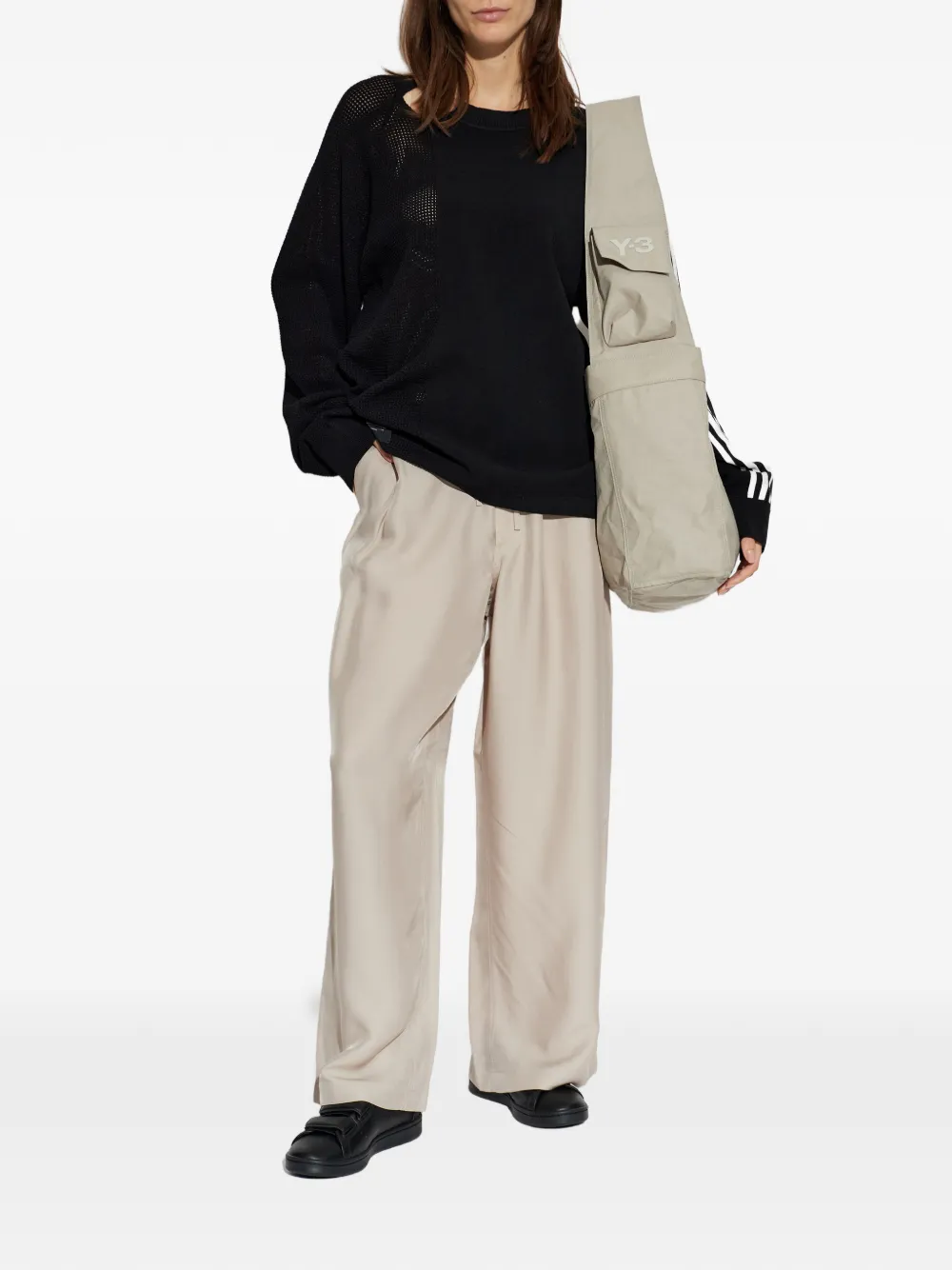 Y-3 Drawstring Trousers - Neutrals 