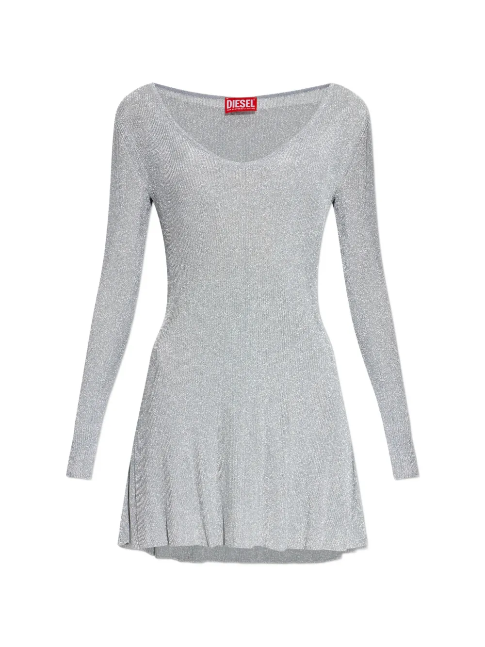 Diesel M-Dalila V-neck long-sleeved mini dress - Grey