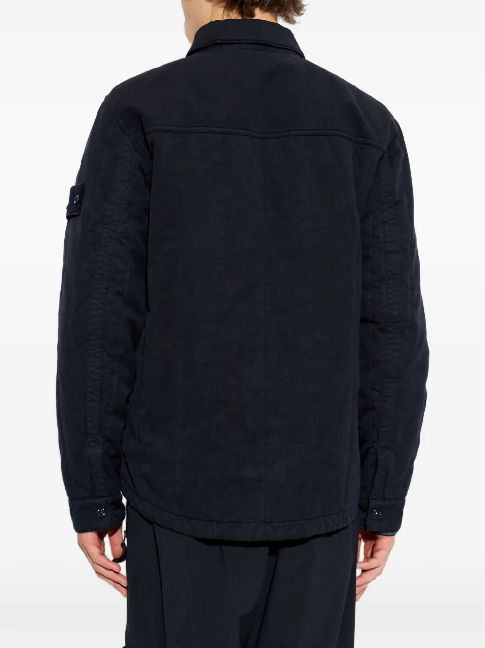 Stone Island Ghost jack met knooppatch Blauw