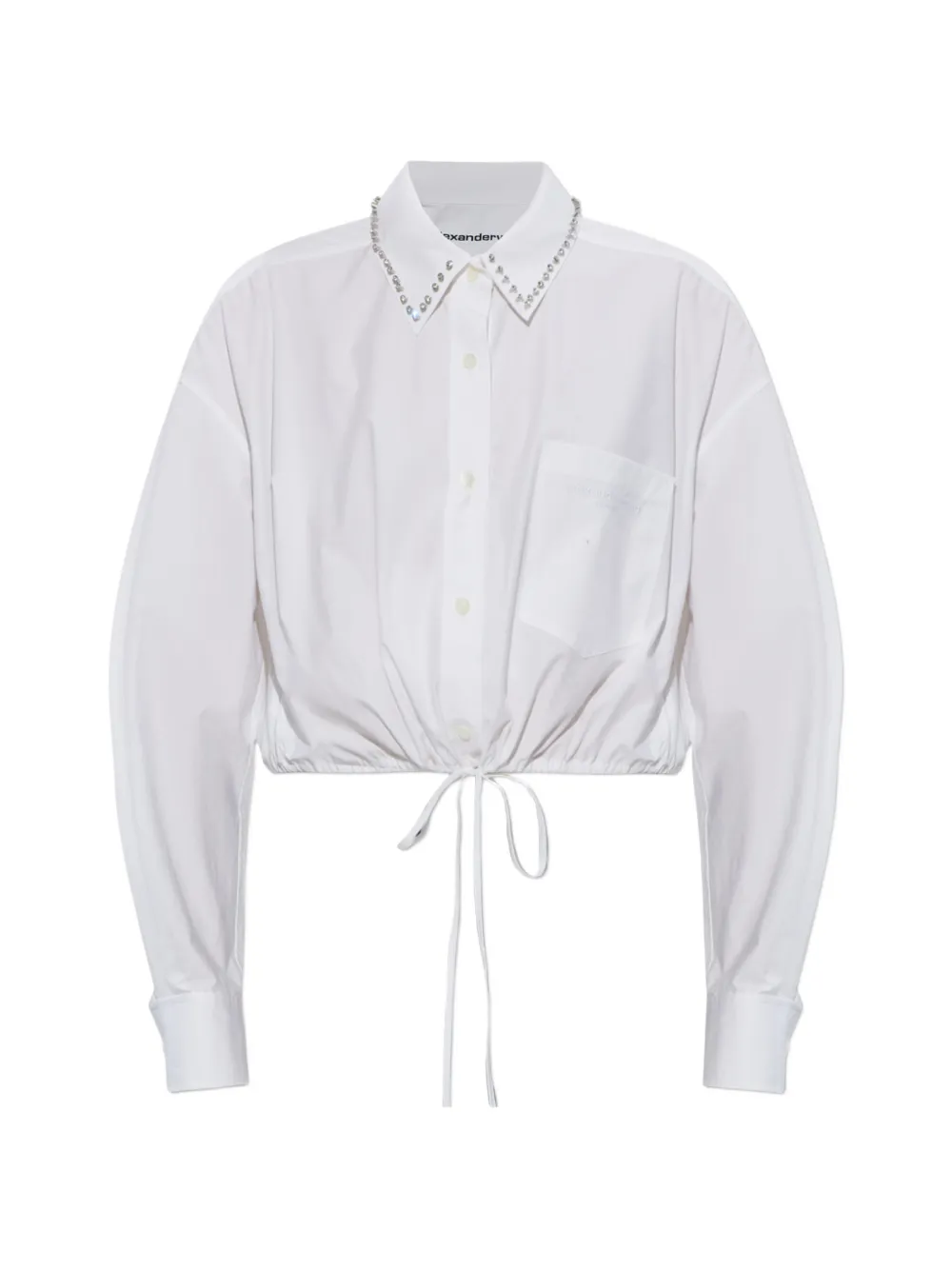 Alexander Wang stud crop shirt - Bianco