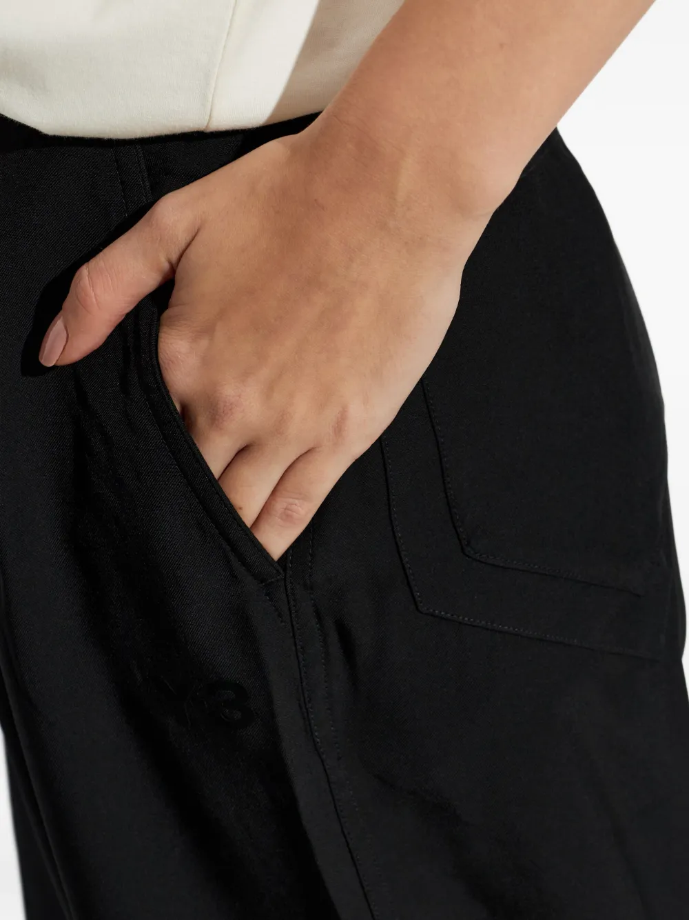 Y-3 UT broek met wijde pijpen Zwart