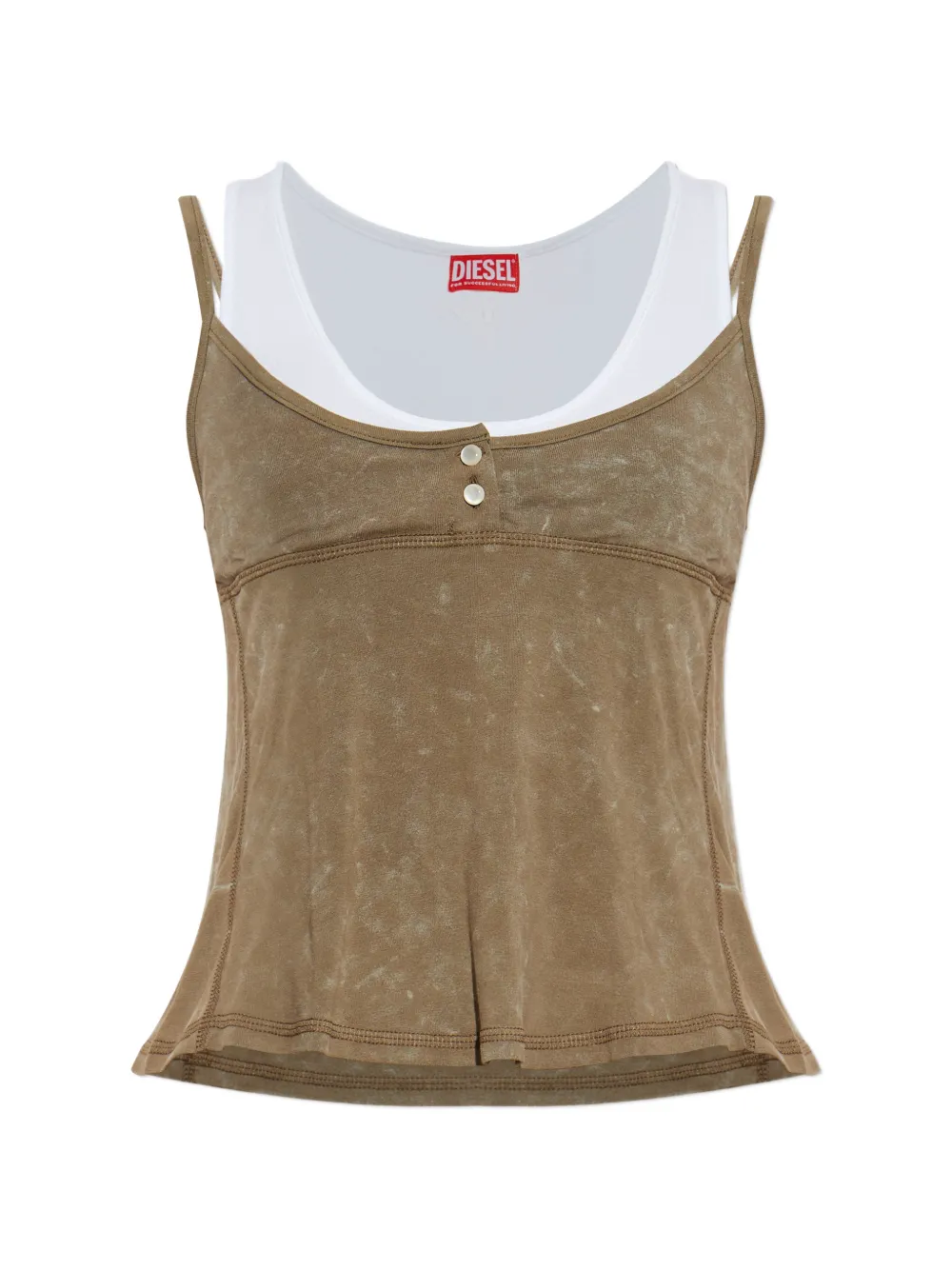 Diesel T-Olisse layered top - Marrone