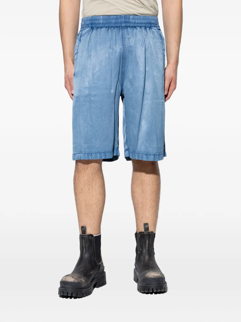  Diesel Elasticated-waistband Shorts - Blue 