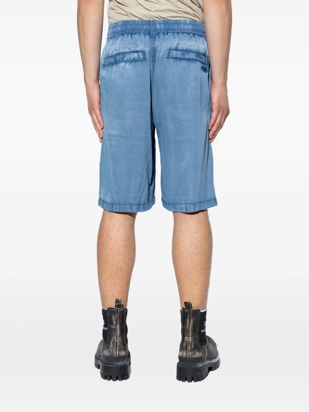 Diesel Shorts met elastische tailleband Blauw