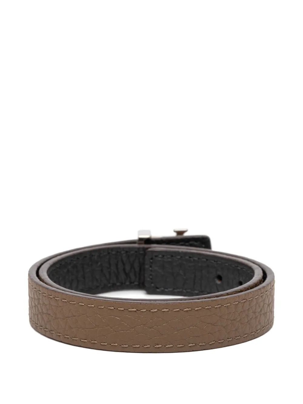  Louis Vuitton Pre-owned 2014 Bicolor Taurillon Lv Initiales Reversible Bracelet Costume Bracelet - Brown 