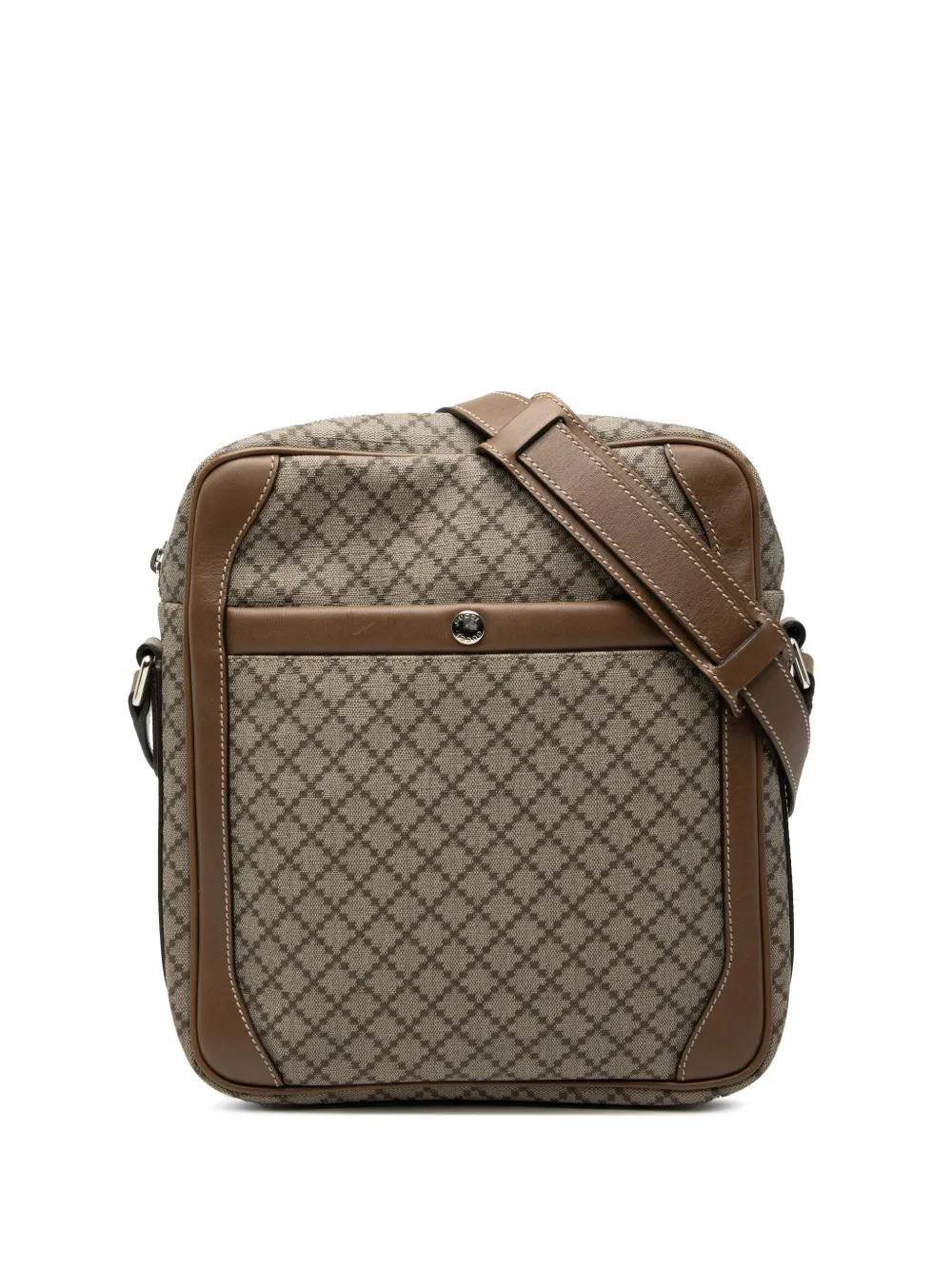 Gucci Pre-Owned 2000-2015 Diamante Coated Canvas Zip crossbody bag - Marrone