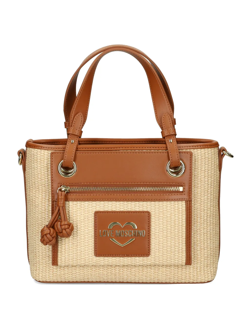 Love Moschino contrasting-trim tote bag - Toni neutri