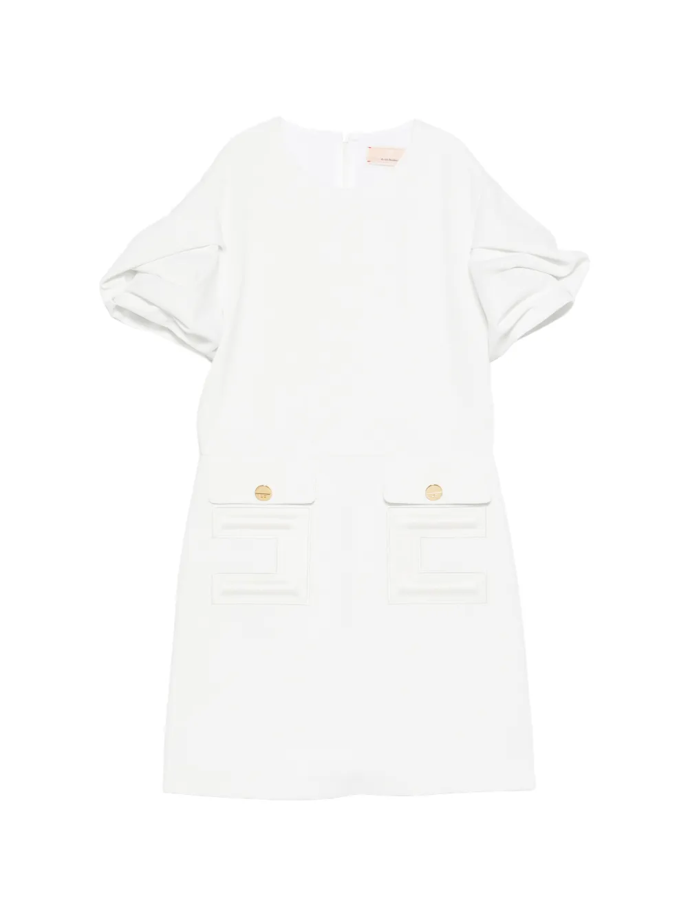 Elisabetta Franchi La Mia Bambina flap-pockets dress - Bianco