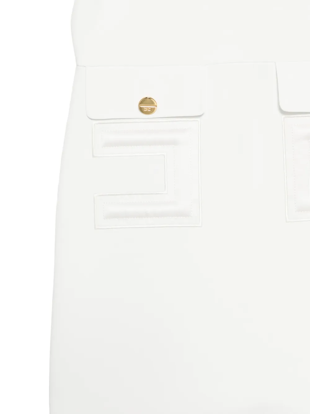 Elisabetta Franchi La Mia Bambina Jurk met klepzakken Wit