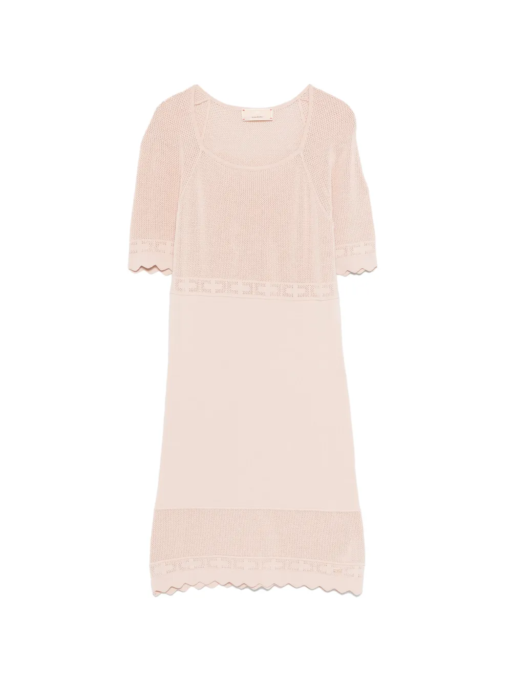 Elisabetta Franchi La Mia Bambina open-knit dress - Rosa
