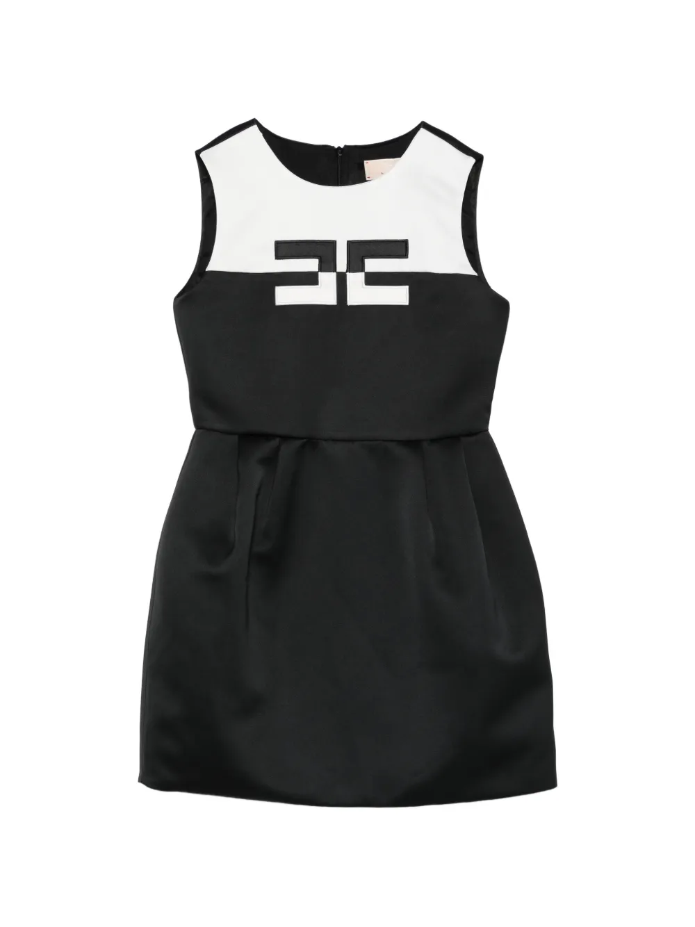 Elisabetta Franchi La Mia Bambina logo-embellishment dress - Nero