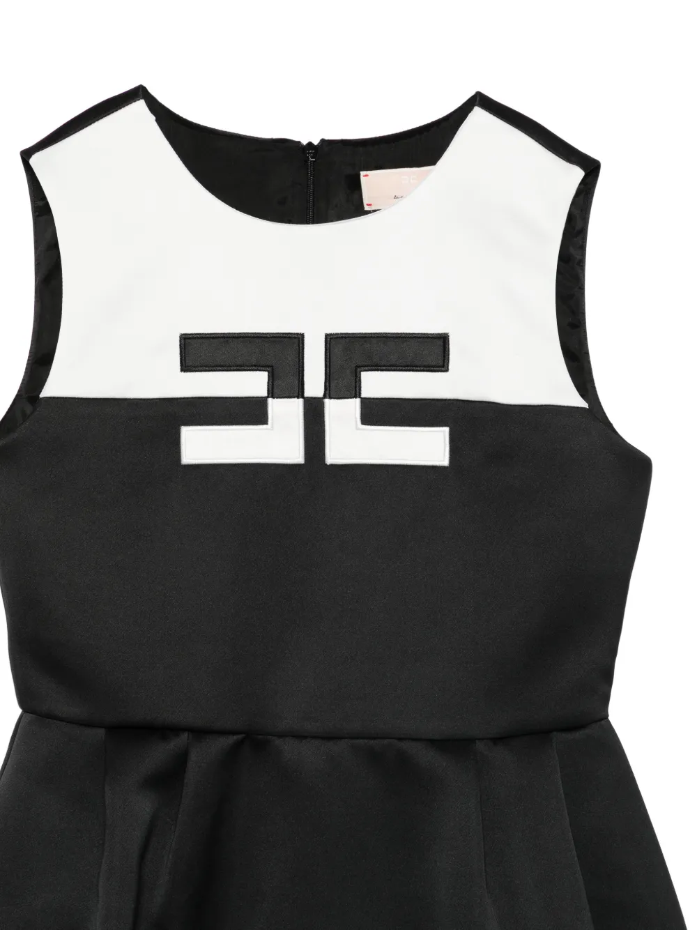 Elisabetta Franchi La Mia Bambina Jurk verfraaid met logo Zwart