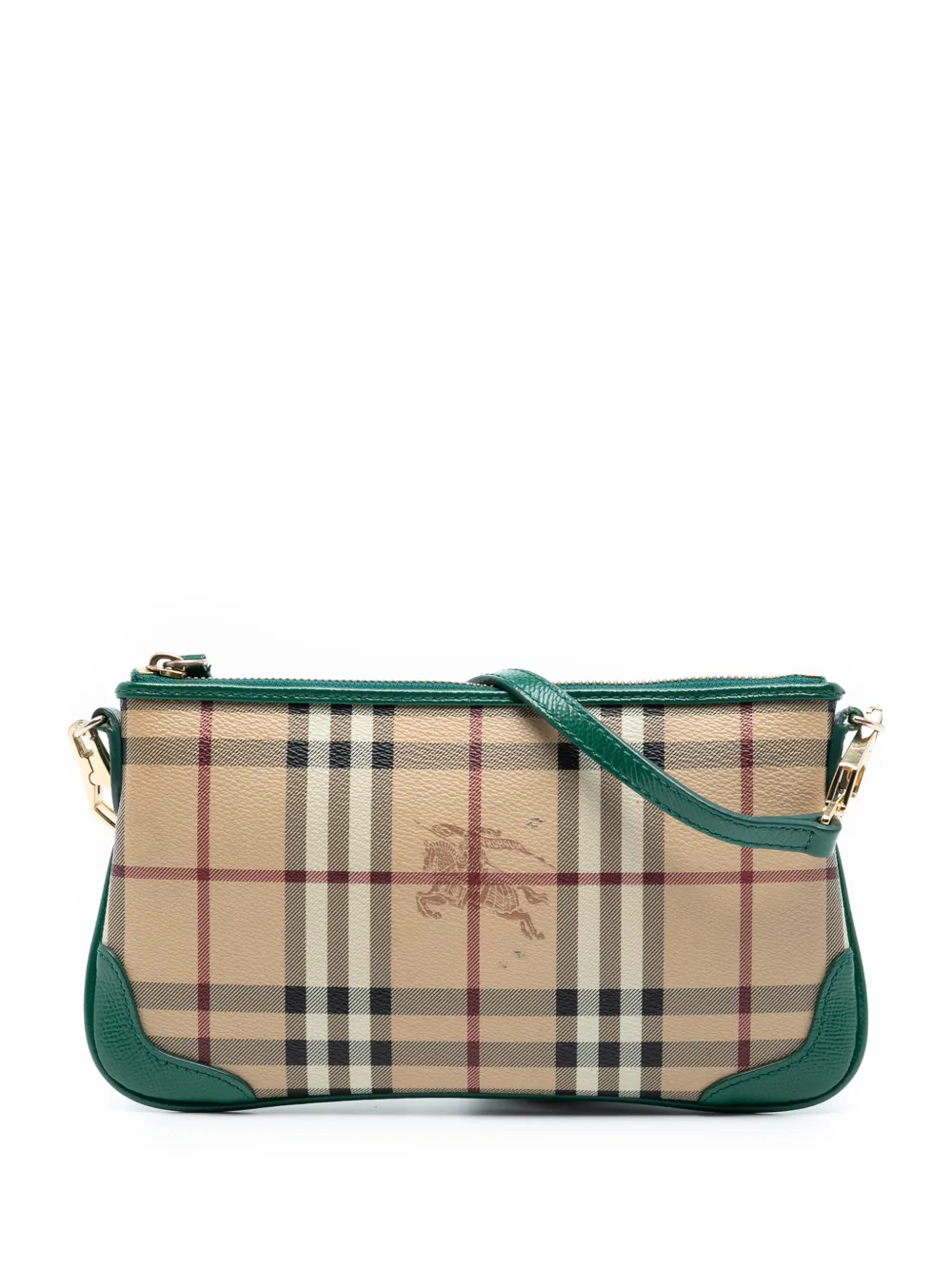 Burberry Pre-Owned 2000-2017 Haymarket Check Coated Canvas Peyton crossbody bag - Marrone