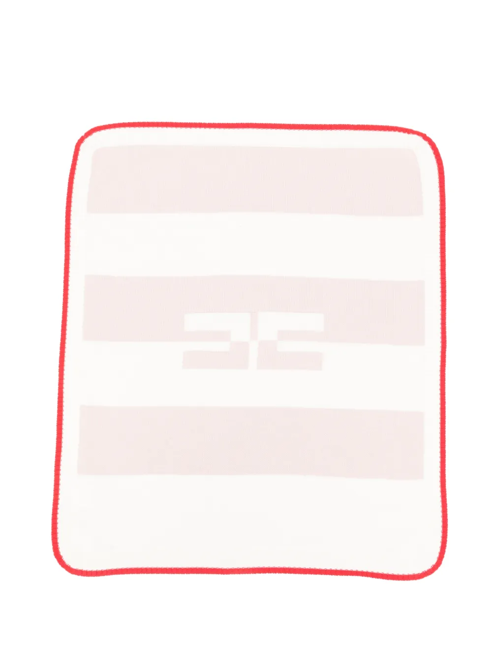 Elisabetta Franchi La Mia Bambina striped-pattern blanket - Bianco