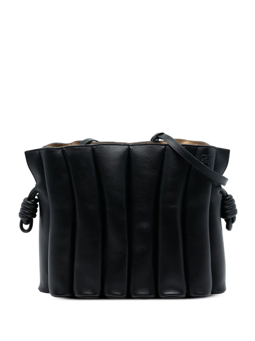 Loewe Pre-Owned 2010-2025 Calfskin Ondas Flamenco Knot crossbody bag - Nero