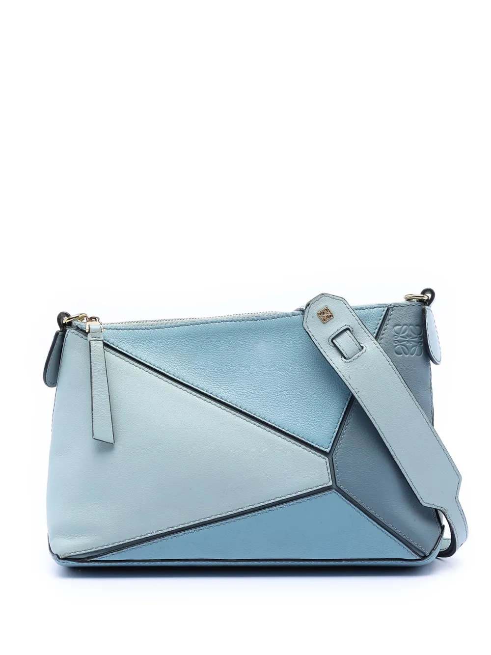 Loewe Pre-Owned 2017 Mini Tricolor Calfskin Puzzle crossbody bag - Blu