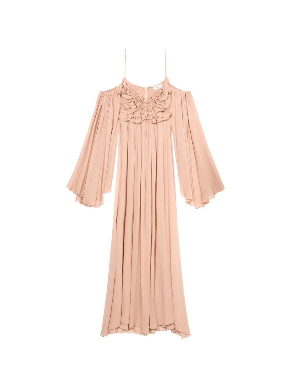 Blumarine Kleid mit Rüschen - Nude