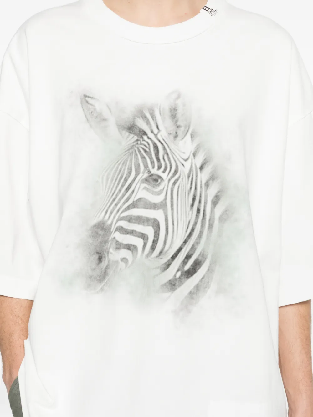 Maison MIHARA YASUHIRO T-shirt met zebraprint Wit