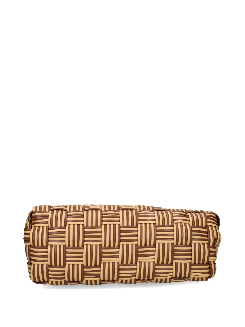 Themoirè Geweven clutch Bruin