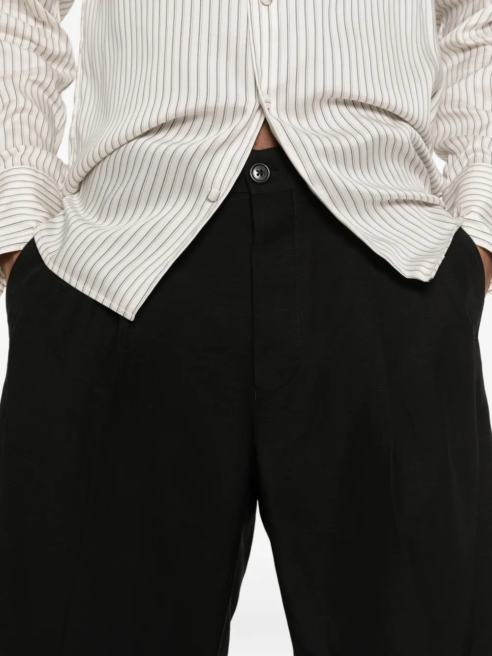 Laneus Geplooide shorts Zwart