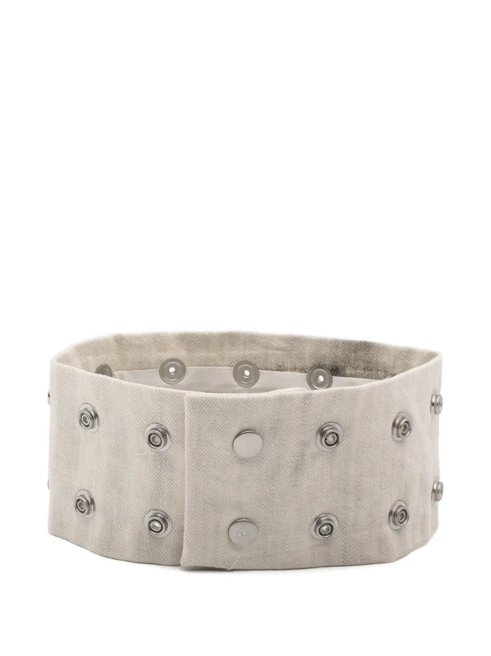 Rick Owens DRKSHDW Strobe snap bib neckband - Argento