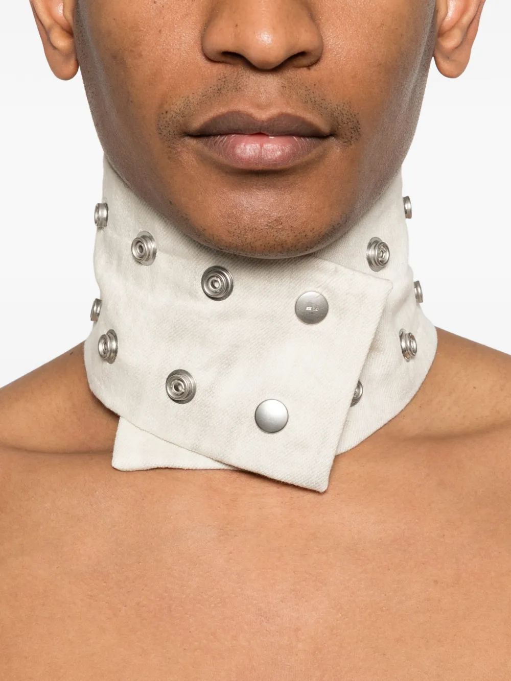 Rick Owens DRKSHDW Strobe ビブ ネックバンド | シルバートーン