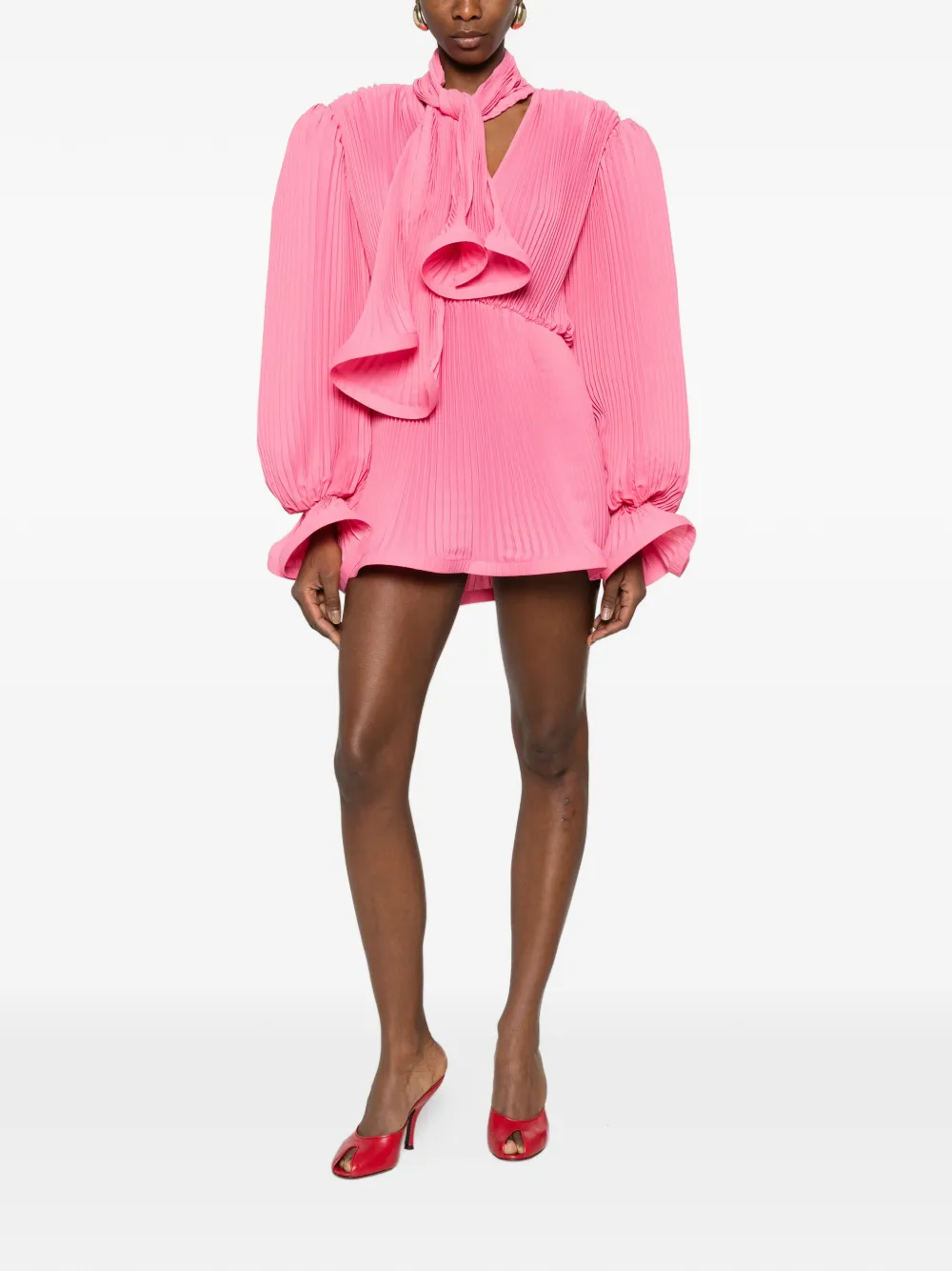  Rowen Rose Ruffled-detail Mini Dress - Pink 