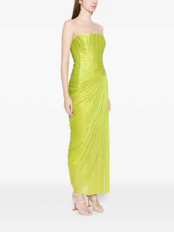 maria lucia hohan green dress Ruby Pleated Strapless | HGcostume2023