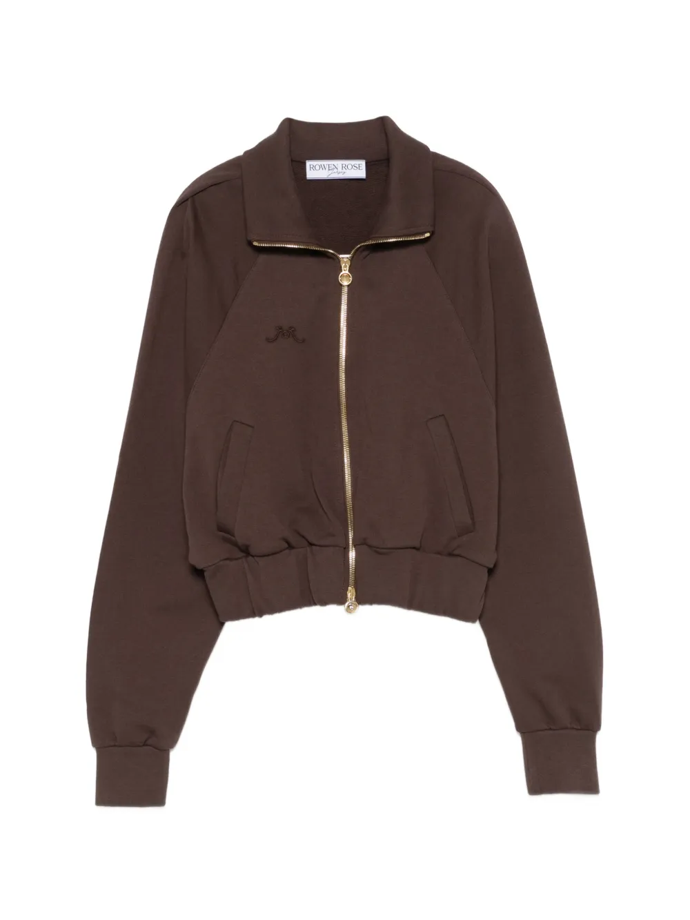 Rowen Rose zip-fastening sweatshirt - Marrone