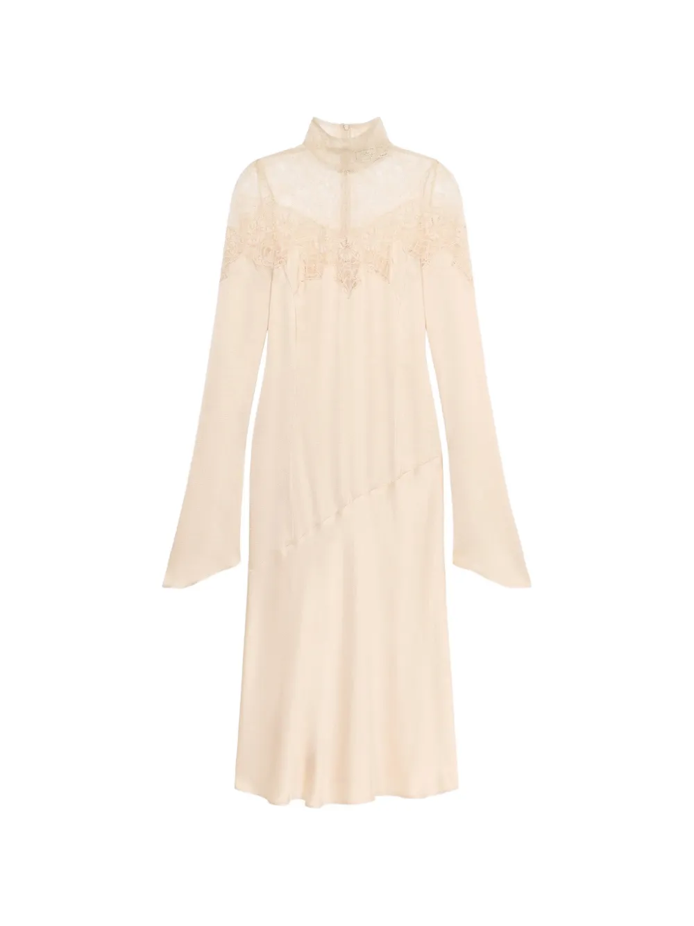 Blumarine Midikleid mit Spitzendetail - Nude