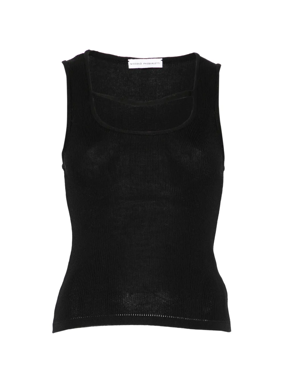 Niccolò Pasqualetti Corda ribbed tank top - Nero