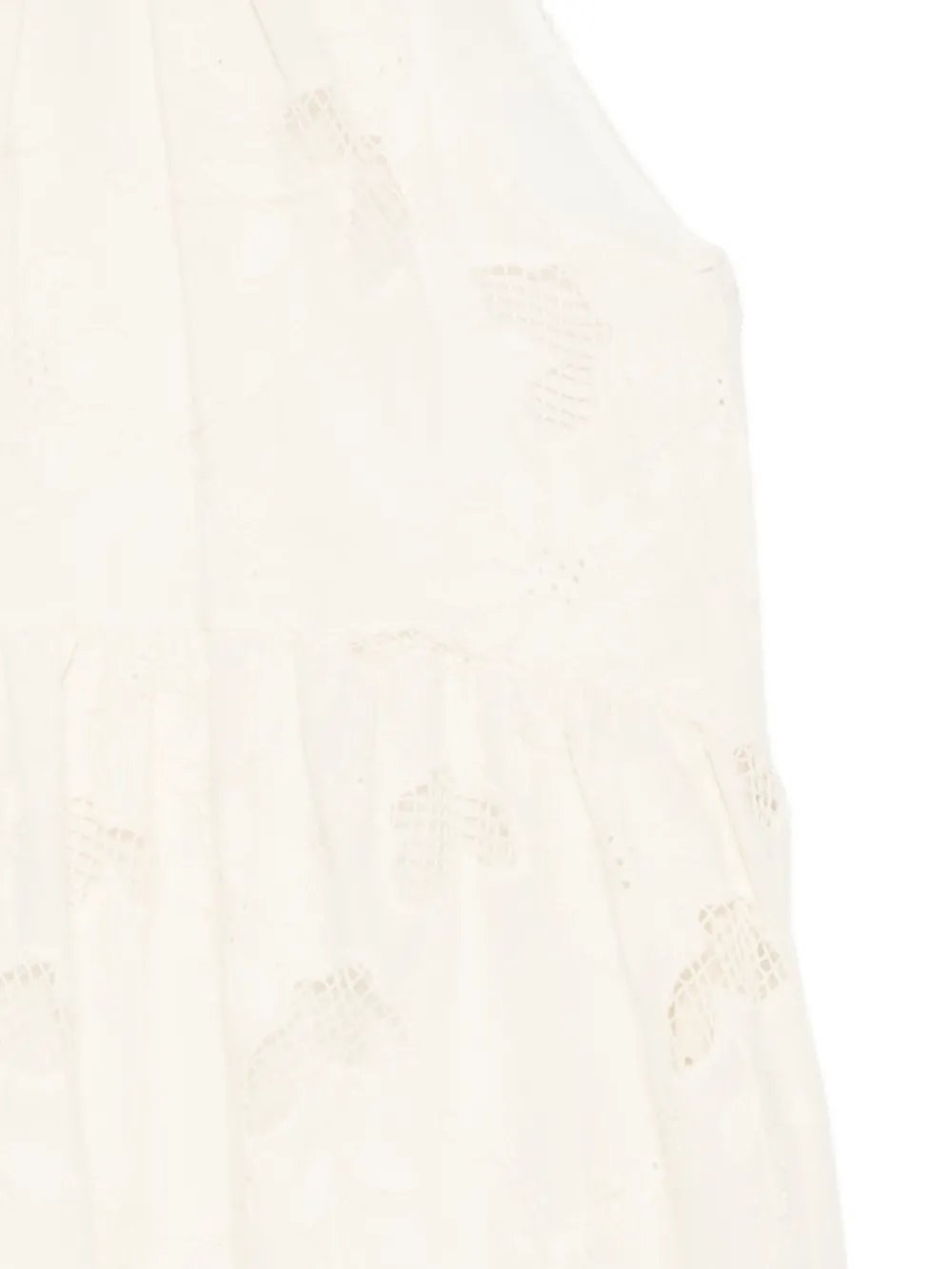  Miss Grant Kids Ruffled Embroidered Dress - Neutrals 