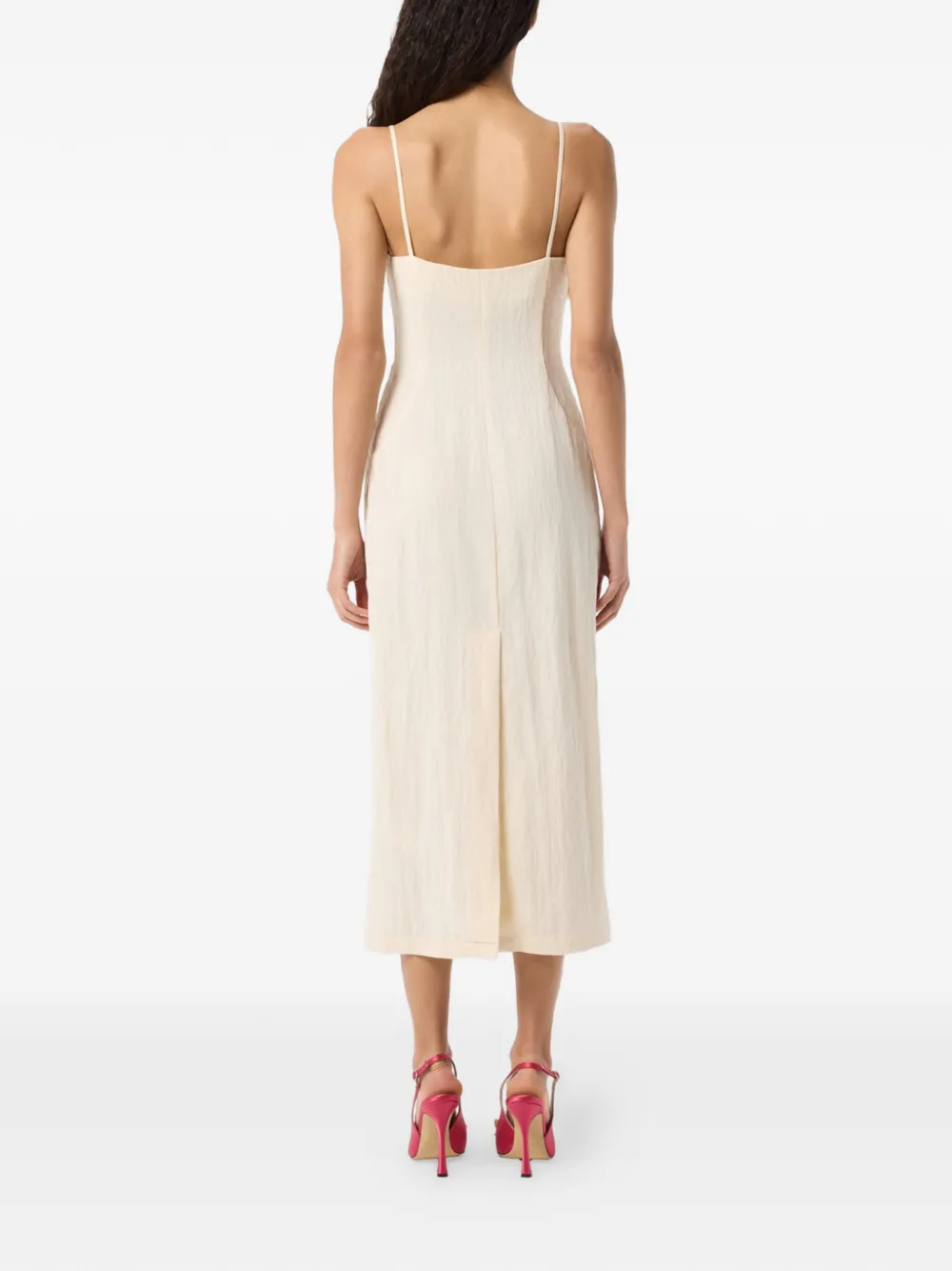 Blumarine Midi-jurk met vlinderdetail Beige