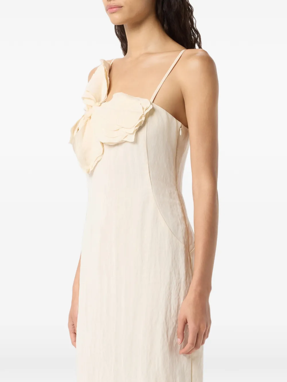 Blumarine Midi-jurk met vlinderdetail Beige