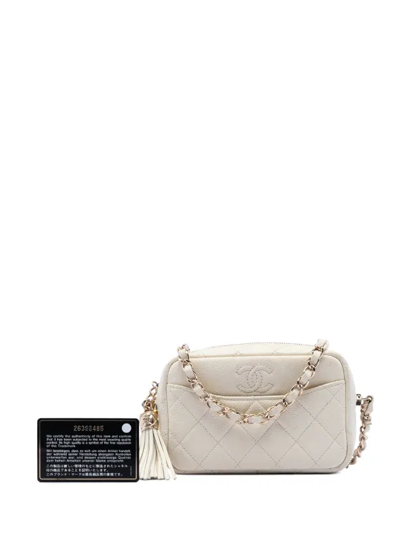 CHANEL Pre-Owned 2018-2019 ミニ マトラッセ キャビア ココタッセル