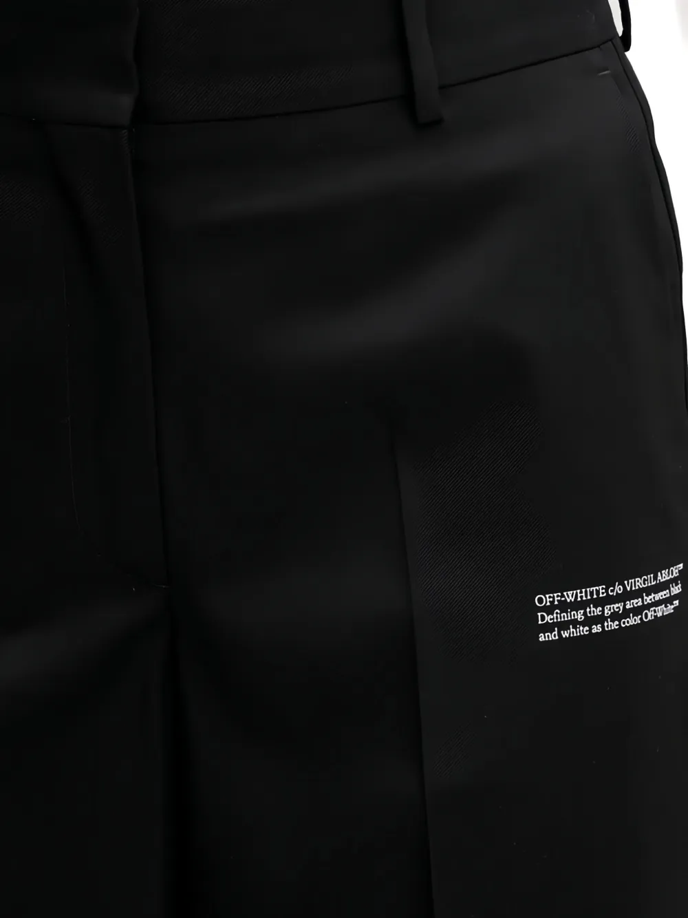 Off-White Broek met wijde pijpen Zwart