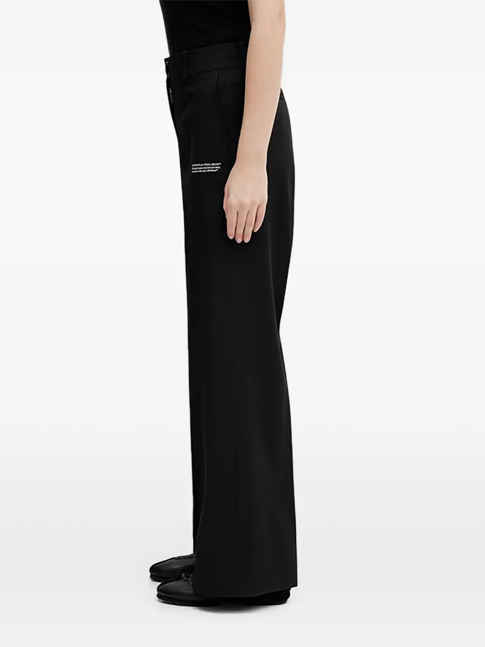 Off-White Broek met wijde pijpen Zwart