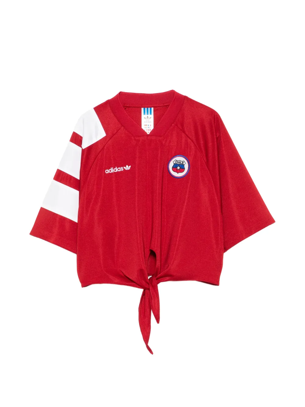 adidas striped knot jersey - Rosso