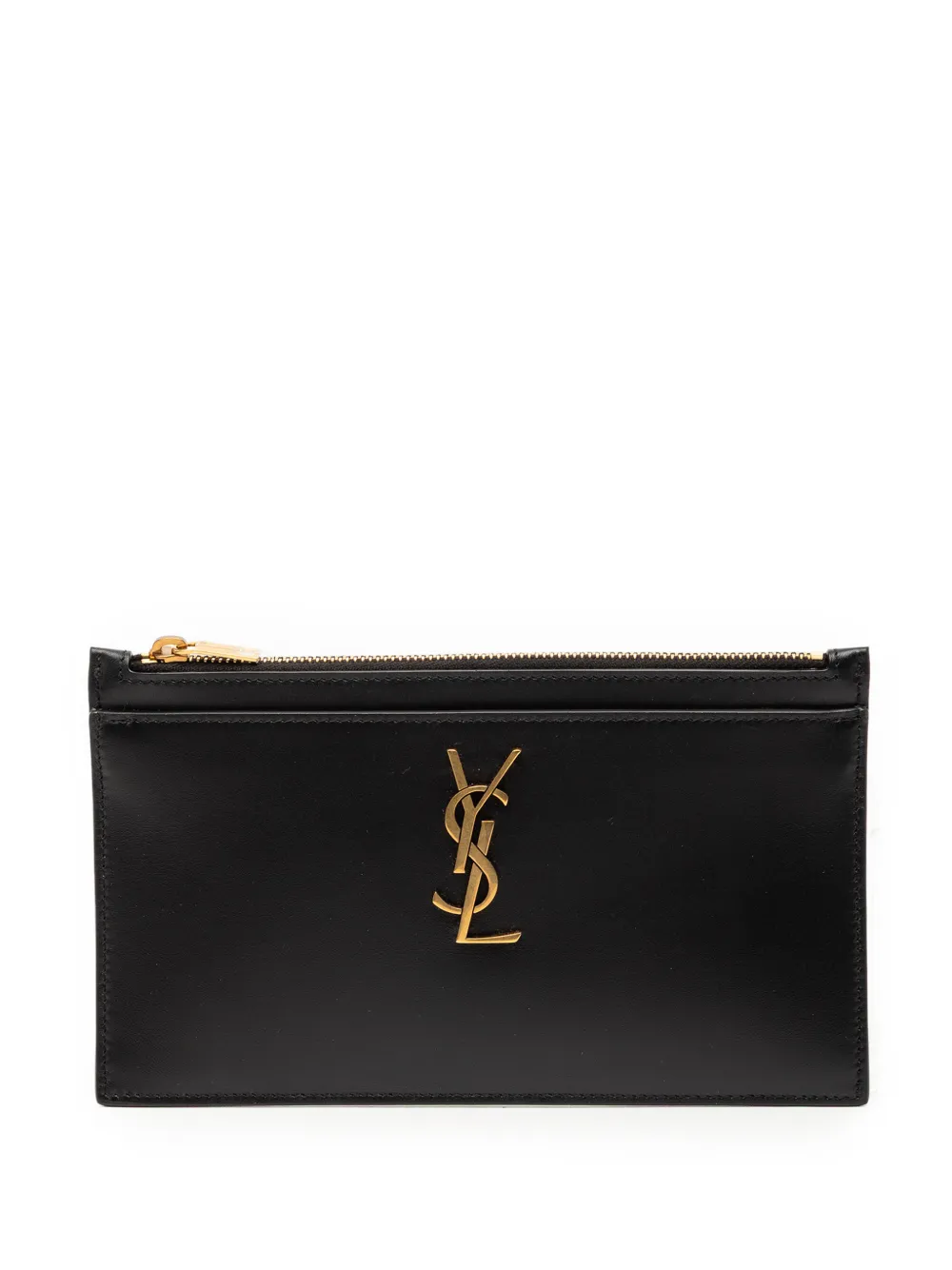 Saint Laurent Pre-Owned 2023 Leather Monogram Bill Pouch clutch bag - Nero