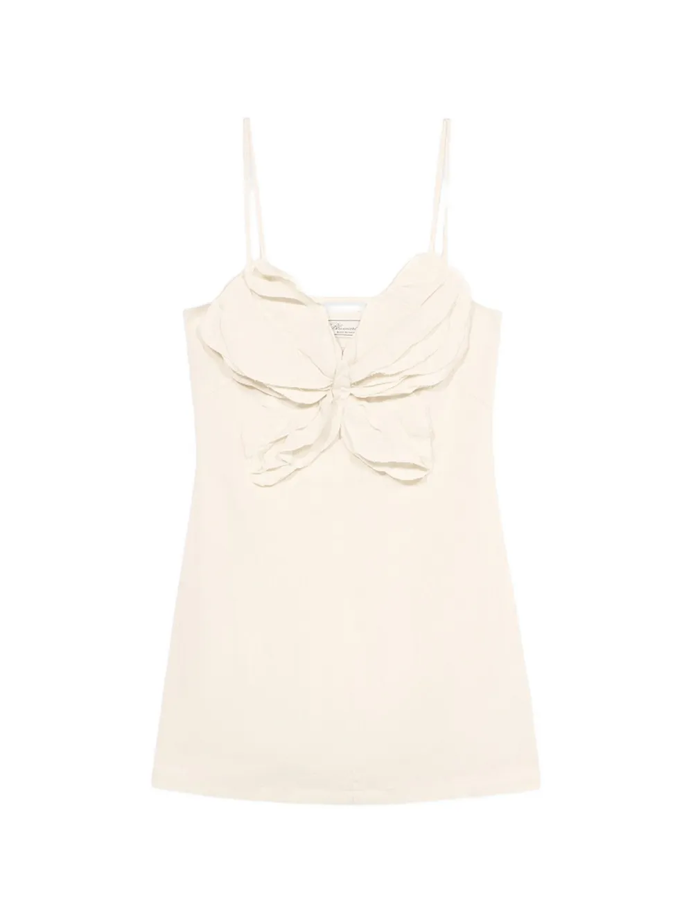 Blumarine Abito corto con applicazione - Toni neutri