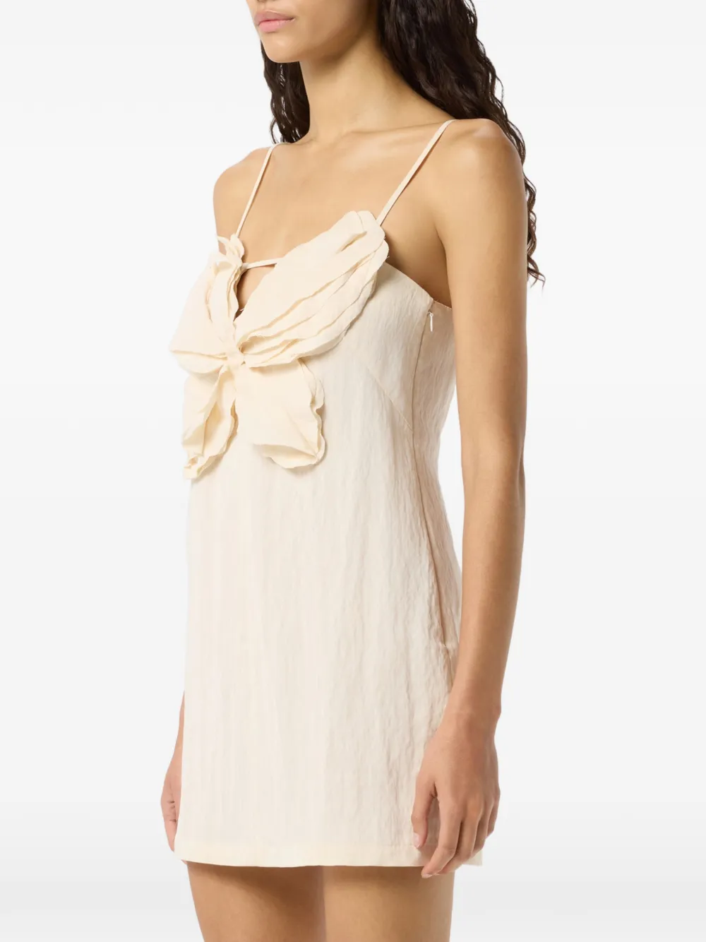 Blumarine Mini-jurk met vlinder-applicatie Beige