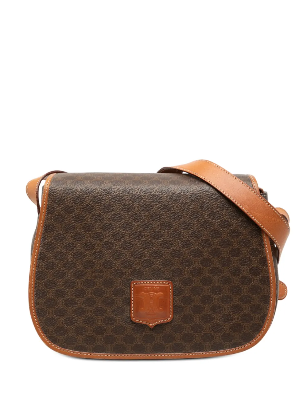 Celine Pre-Owned 2012 Macadam Coated Canvas crossbody bag - Marrone