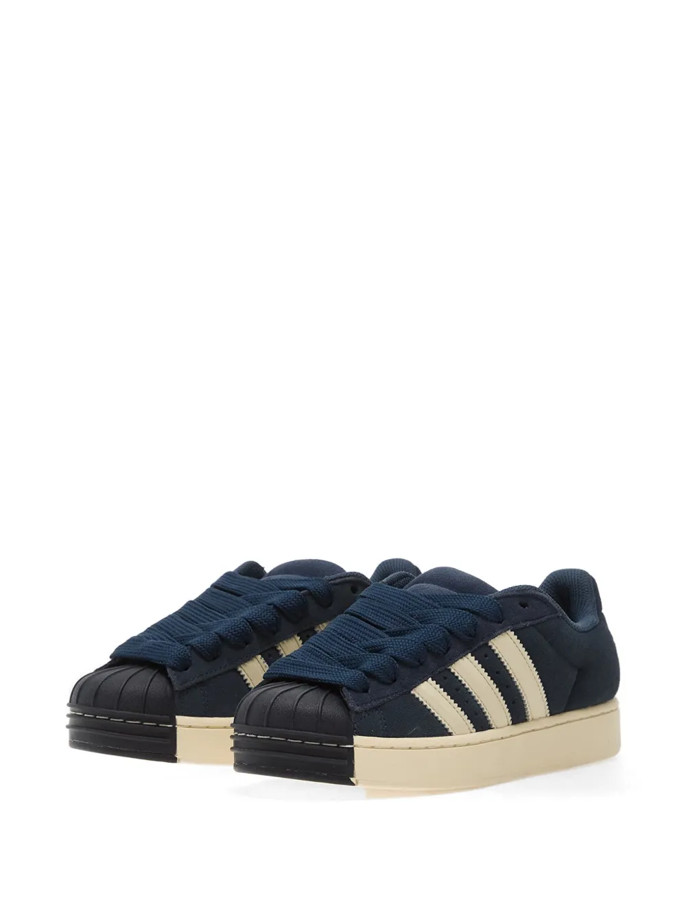 adidas Superstar sneakers met drie strepen Blauw