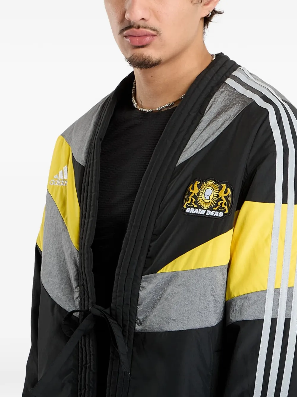 adidas x Brain Dead jack met gestreept detail Zwart