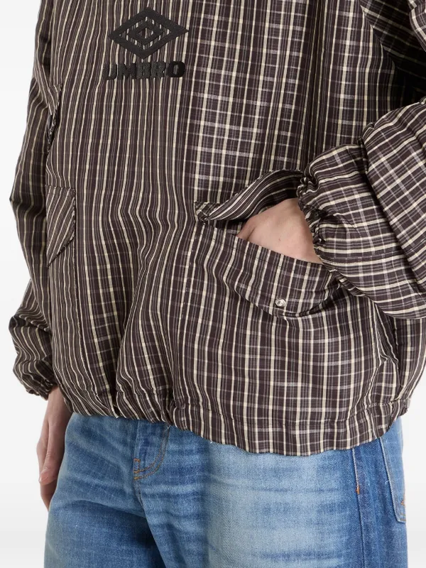 UMBRO Checked Hooded Jacket | Brown | FARFETCH AO