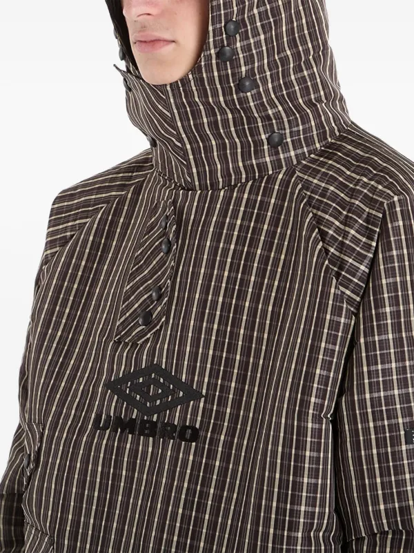 UMBRO Checked Hooded Jacket | Brown | FARFETCH AO