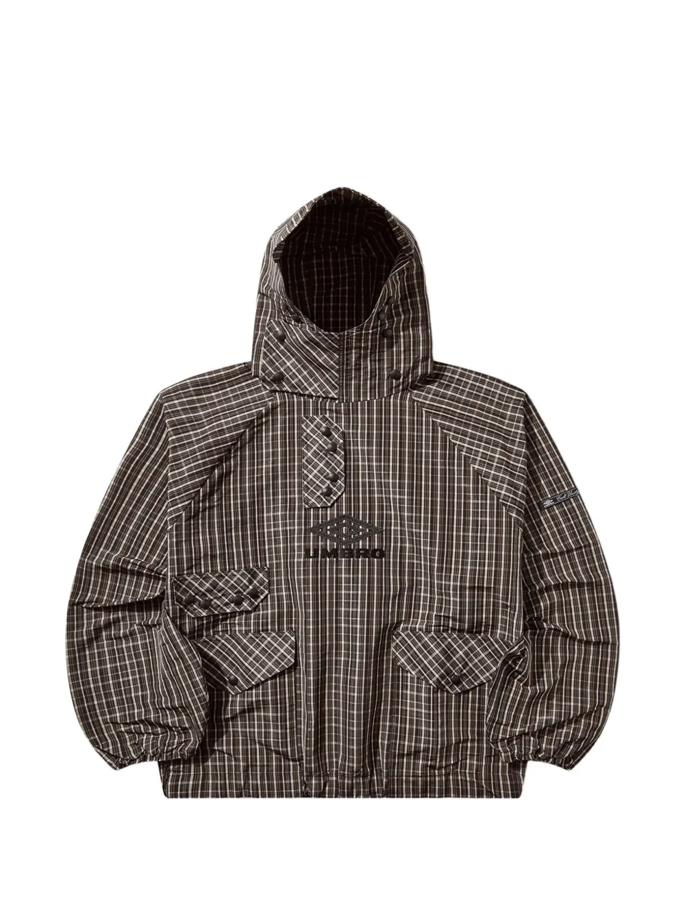 UMBRO checked hooded anorak - Marrone