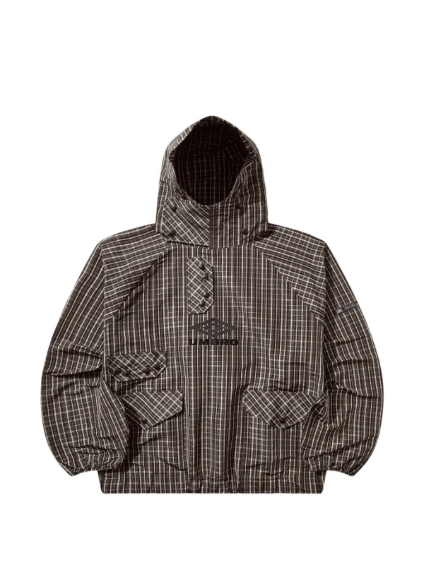 UMBRO チェック フーデッド ジャケット | ブラウン | FARFETCH JP
